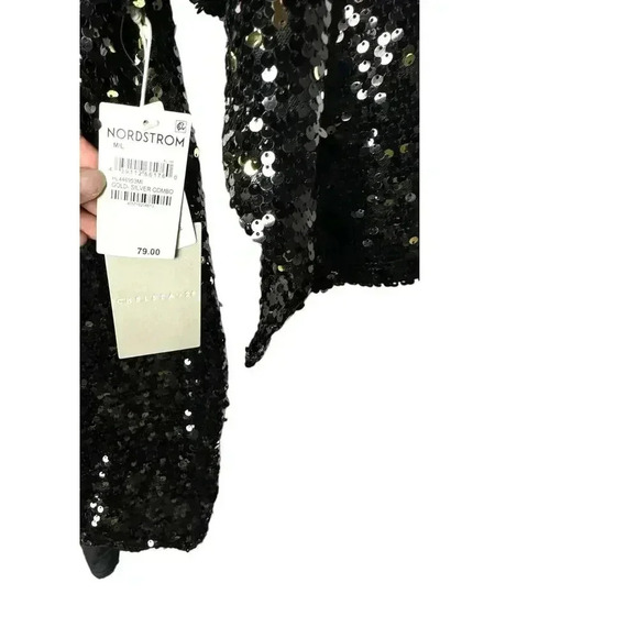 Chelsea 28 sequin shrug jacket black M - Picture 7 of 10